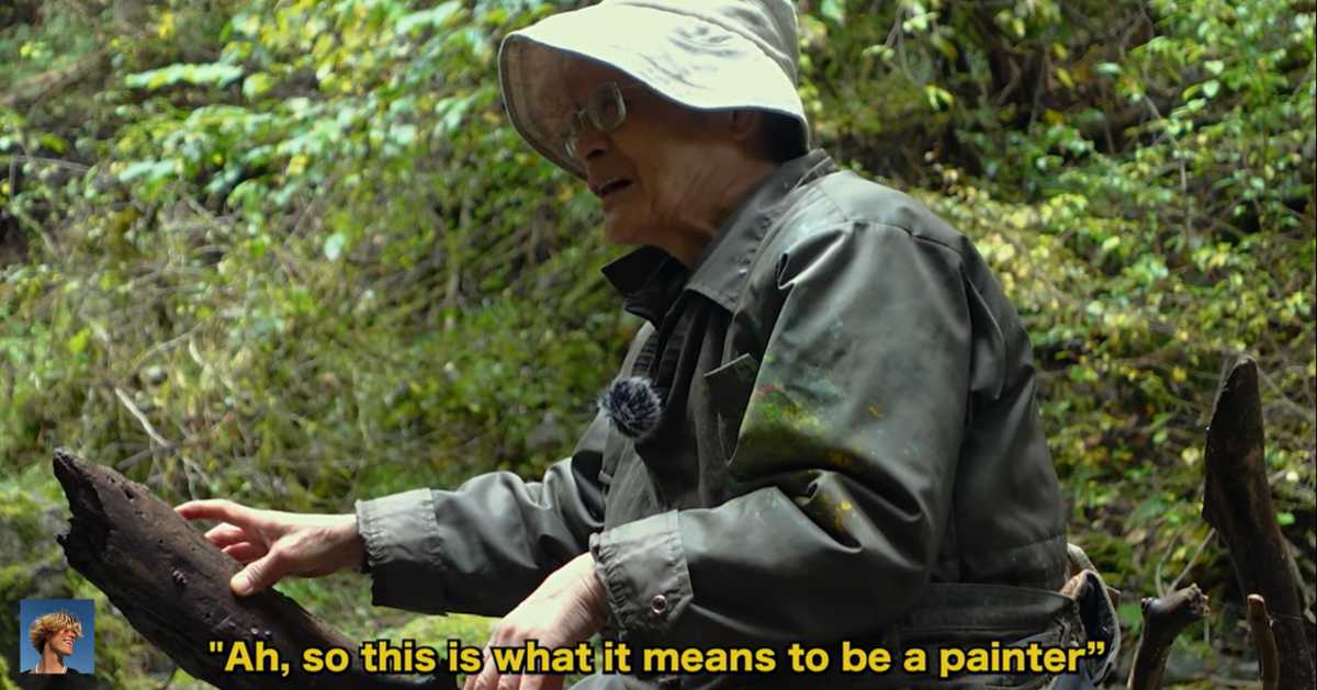 Elderly painter was filmed painting alone by a river. 2 years later, the stranger returned to show him why 