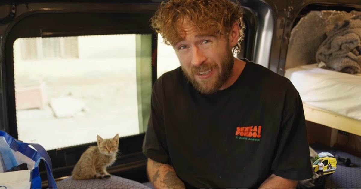 He set out to run 8,000 miles from Beijing to London. Then an abandoned kitten gave him a new mission