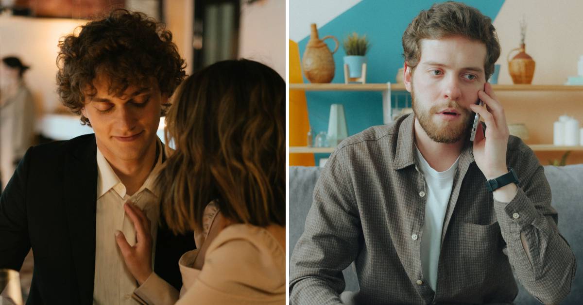 (L) Man flirting with woman. (R) Sad man on call. (Representative Cover Image Source: Pexels | (L) cottonbro studio, (R) Vitaly Gariev)