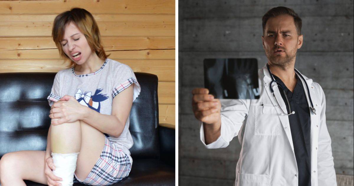 (L) Woman with leg pain. (R) Male doctor seeing an X-ray. (Representative Cover Image Source: Pexels | (L) Vika Glitter, (R) Tima Miroshnichenko )