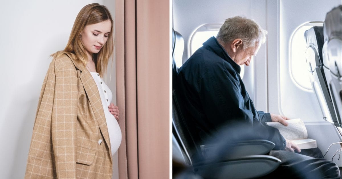 Pregnant woman sat between an older couple who barely spoke throughout the flight — the husband's demand after landing left her baffled