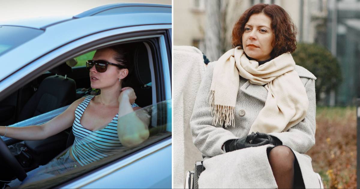 (L) A woman in a car looking annoyed. (R) A woman outdoors in her wheelchair staring at someone in disbelief. (Representative Cover Image Source: Pexels | (L) Gustavo Fring, (R) Atlantic Ambience)