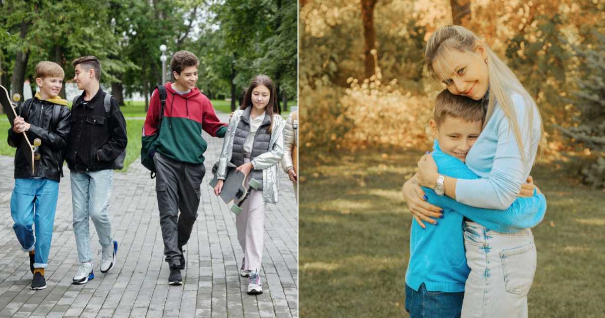 Mom feared the worst when group of teens approached her 7-year-old autistic son at a park — their next move gave her a moment she'd always wished for