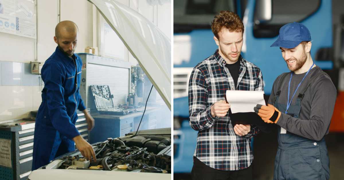 (L) Mechanic repairing a car. (R) Two men talking (Representative Cover Image Source: Pexels | (L) Artem Podrez, (R) Gustavo Fring)