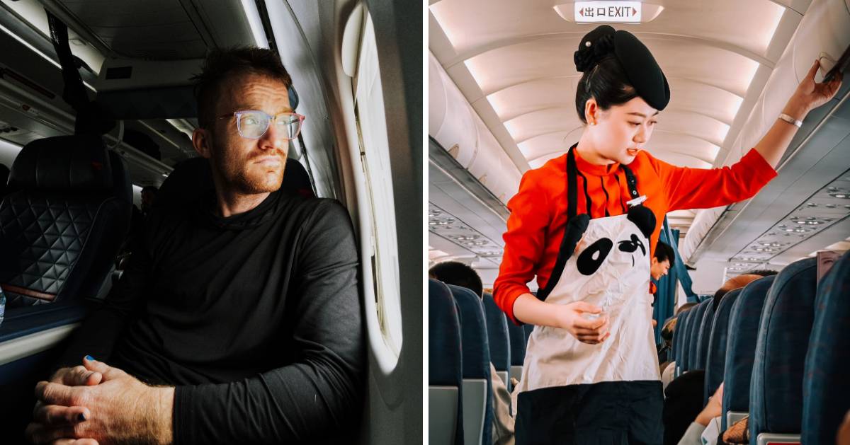 Airline passenger agreed to swap seats so a man could sit with his wife — but what he tried to claim next left the flight attendant appalled