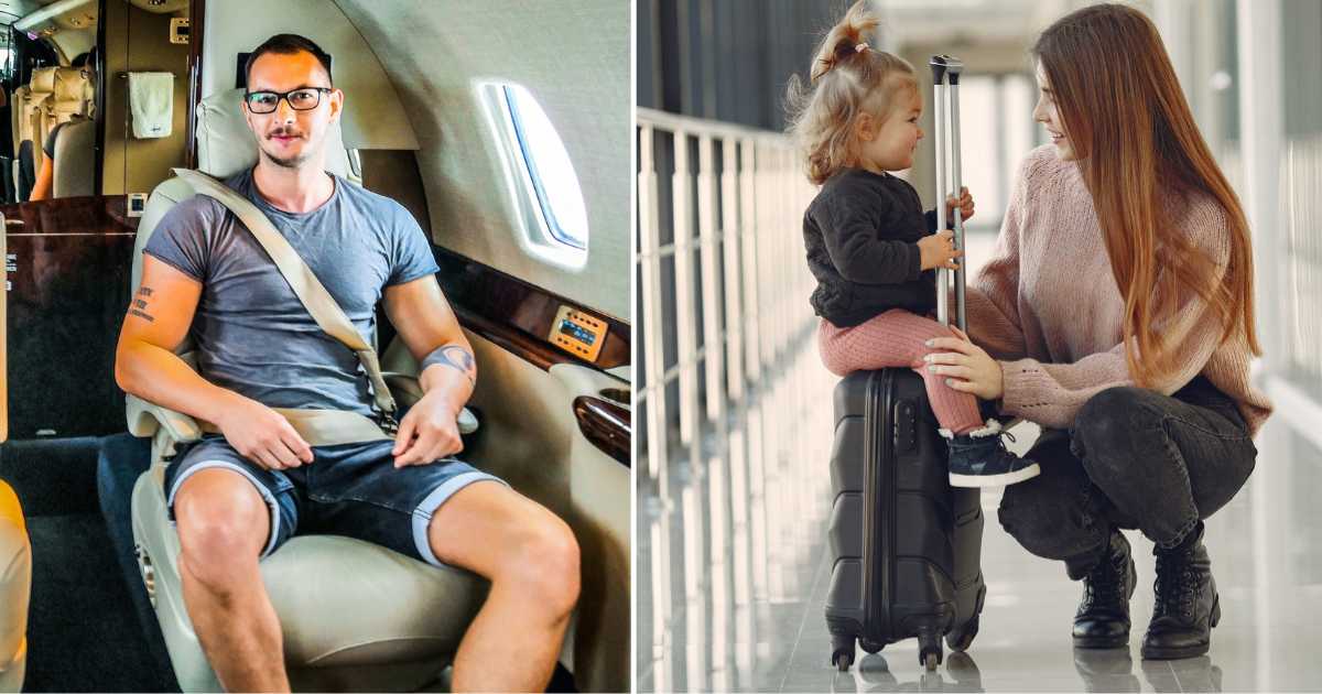 Mom flying with kids feared trouble when a passenger kept pointing at her while talking to a flight attendant — his reason was unexpectedly touching