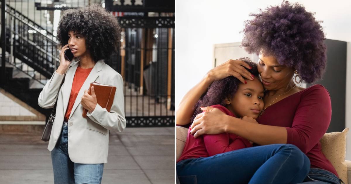 (L) A woman at the train station talking on phone. (R) A mother caressing her daughter. (Representative Cover Image Source: Pexels | (L) Roberto Hund, (R) Kampus Production)