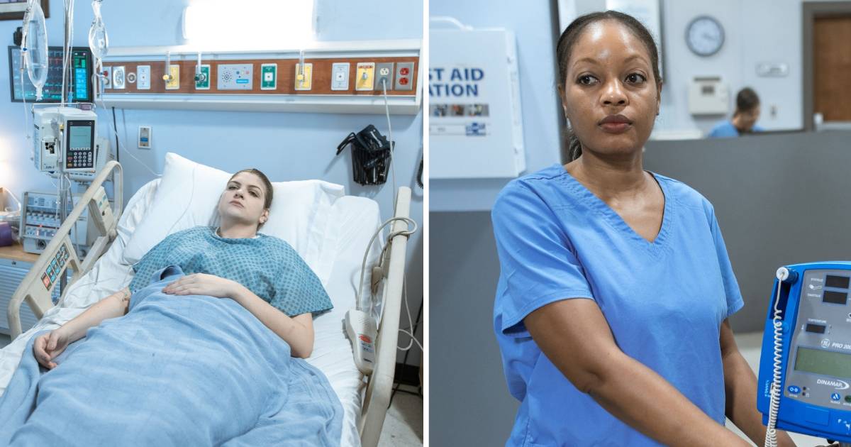 (L) Woman in hospital bed. (R) Nurse looking at something (Representative Cover Image Source: Pexels | (L) RDNE Stock project, (R) RDNE Stock project)