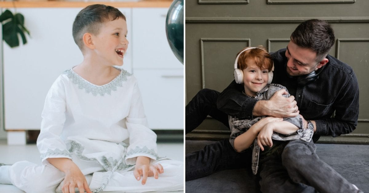Dad watched nervously as his son approached a little boy wearing a dress at the library — then one innocent comment made him proud