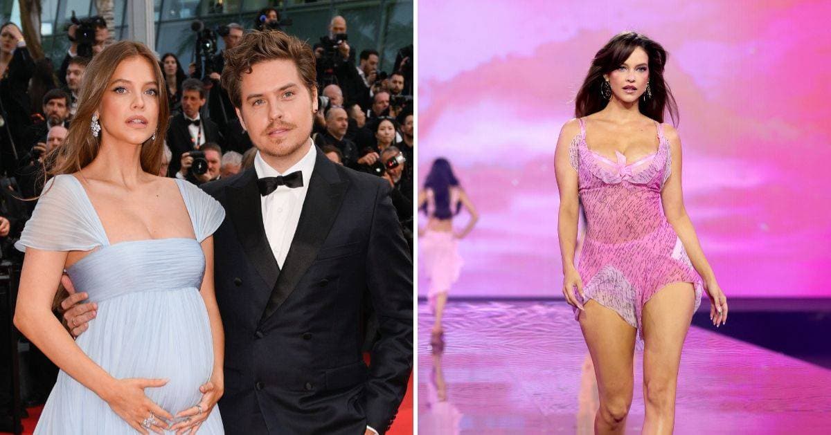 Dylan Sprouse praises wife Barbara Palvin as she returns to runway at VS Fashion Show after childbirth (Photo by Frederic Dides/Getty Images, Dimitrios Kambouris/Getty Images)