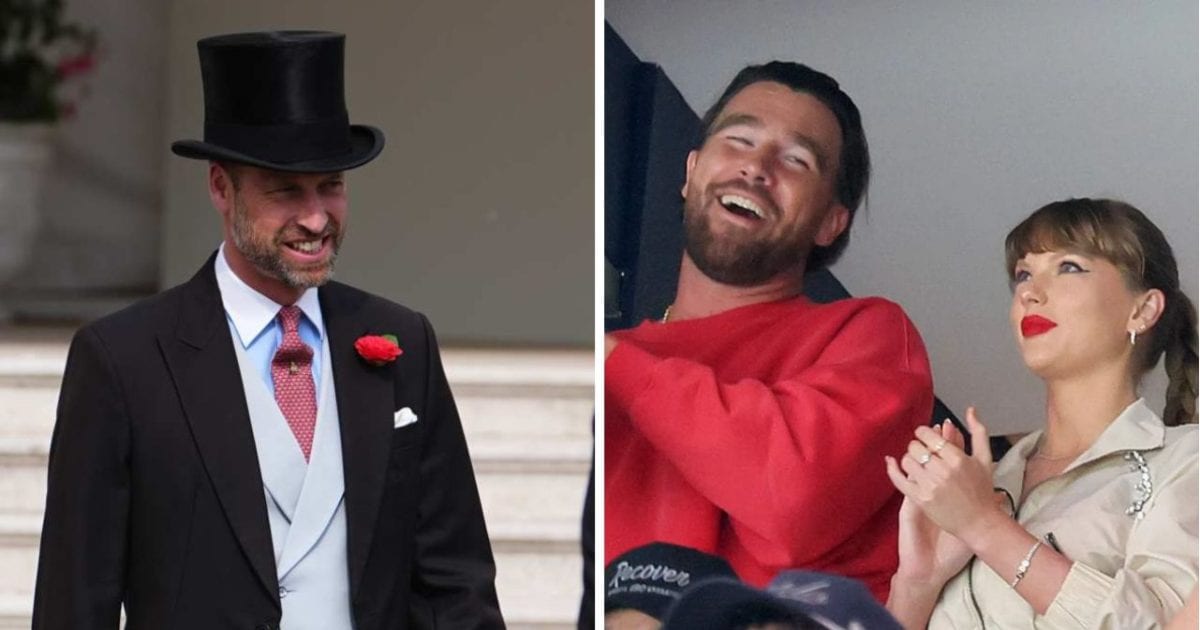 Travis Kelce said he understood why Prince William tried to move him out of a 2024 selfie with Taylor Swift, joking that he was only her boyfriend then (Getty Images)