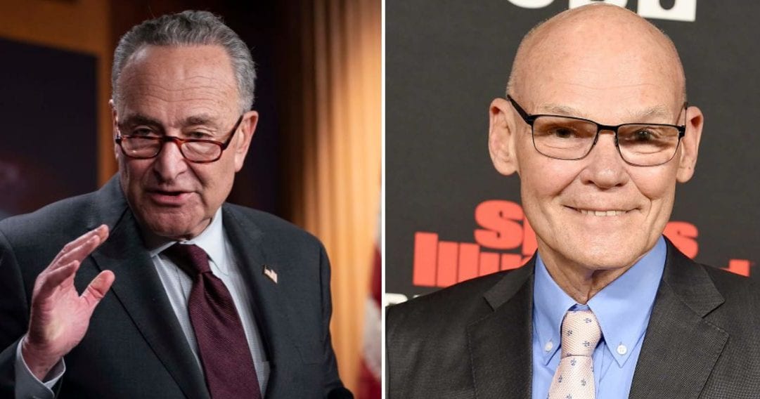 After Schumer's money 'tsunami' warning, Carville says GOP's huge edge may not save the House