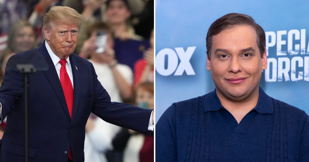 A viral Facebook post claimed that President Donald Trump had announced George Santos as Katie Zacharia’s replacement (AP Photo, Getty Images)