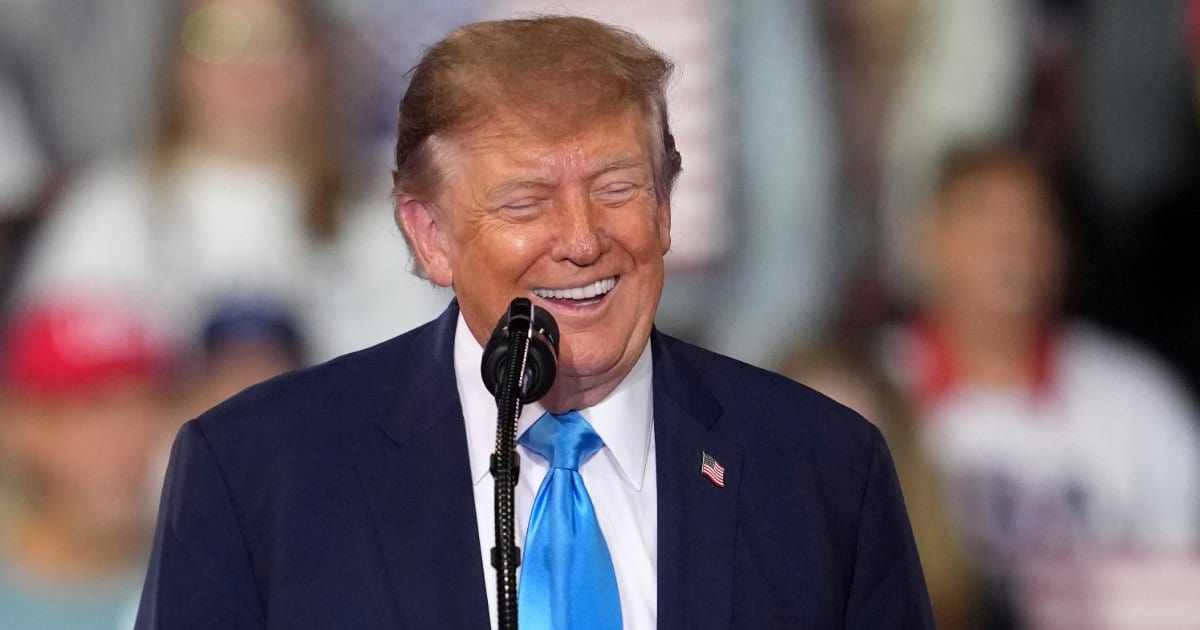 President Donald Trump speaks during a campaign rally at Truist Arena, Saturday, October 17, 2026, in Highland Heights, Ky (AP Photo/Jeff Dean)