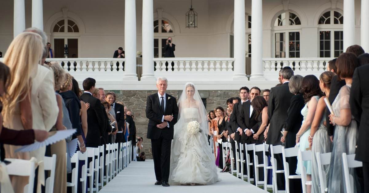 The rumor, which circulated on X, claimed that former President Barack Obama allowed the daughter of former President Bill Clinton and former Secretary of State Hillary Clinton to use the White House Rose Garden for her wedding in 2014 (Getty Images)