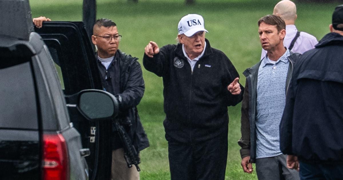 US President Donald Trump tours East Potomac Golf Links on June 28, 2026 (Getty Photos/ Aaron Schwartz)
