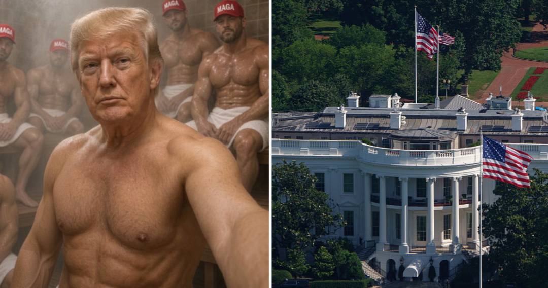 Fact Check: Did the White House post an image of Trump in a sauna with other men?
