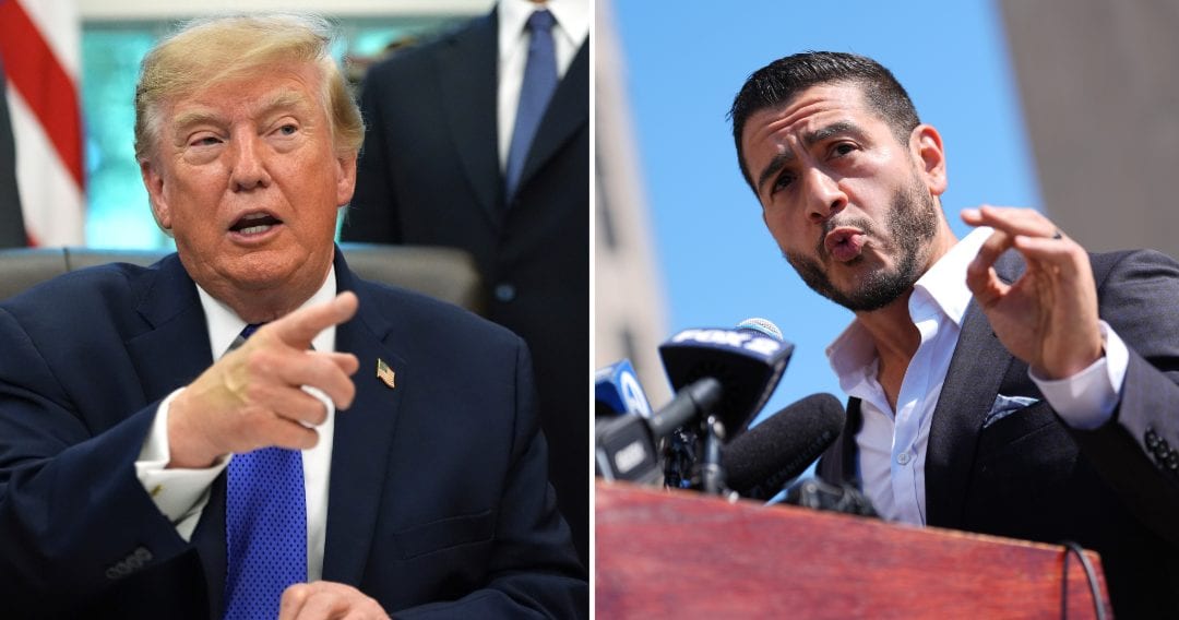 A viral post claimed Trump and El-Sayed had clashed over military spending and protecting allies (AP Photo)