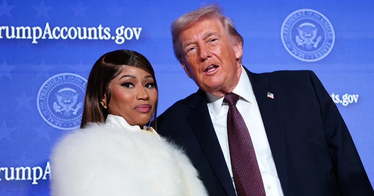 Nicki Minaj posted and then deleted a flirty tweet about Trump  (Getty Images)