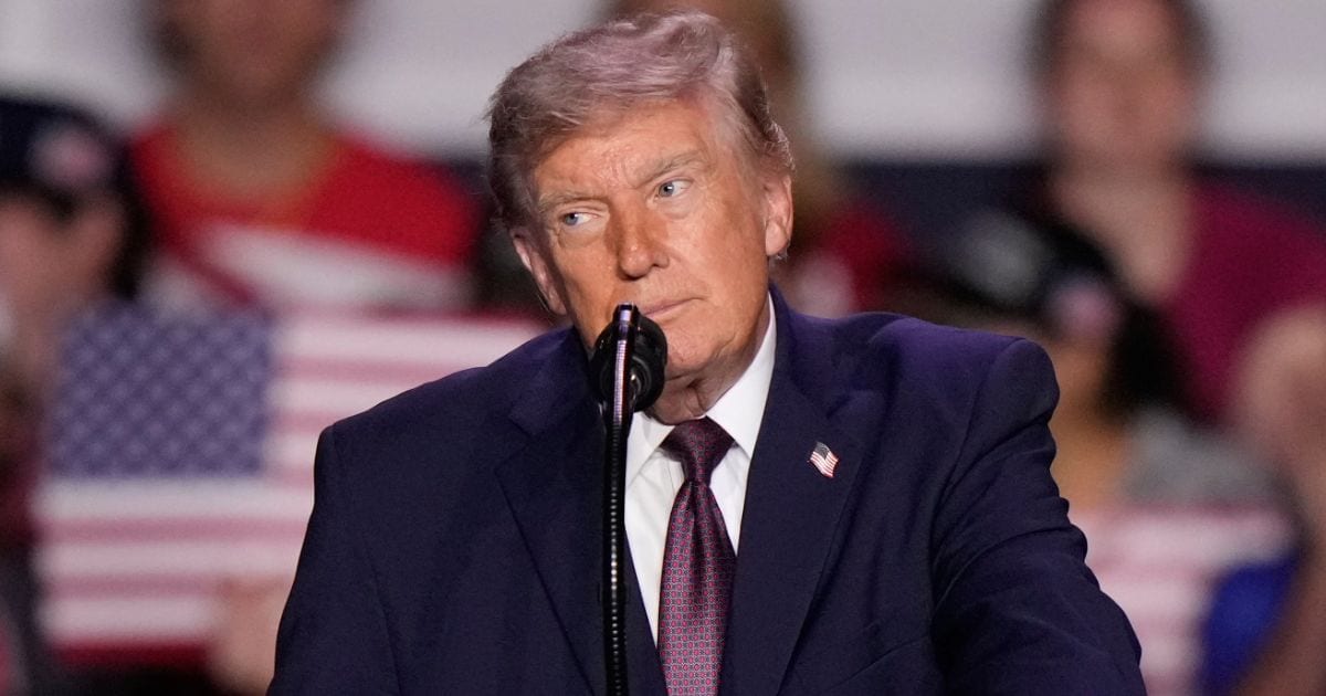 President Donald Trump speaks at a campaign rally at The Mitchell Center in Mobile, Ala., Friday, Oct. 2, 2026 (AP | Gerald Herbert)