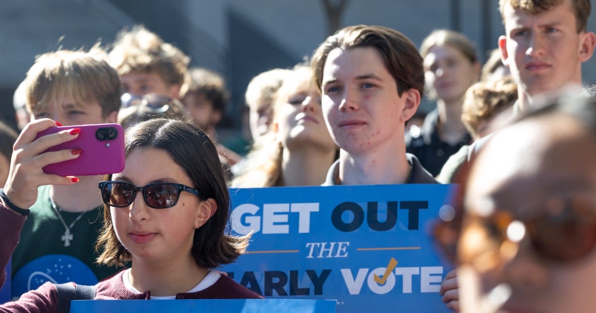 Gen Z voters are heading into the 2026 US midterm elections with concerns extending beyond traditional party politics (Getty Photos/Scott Olson)