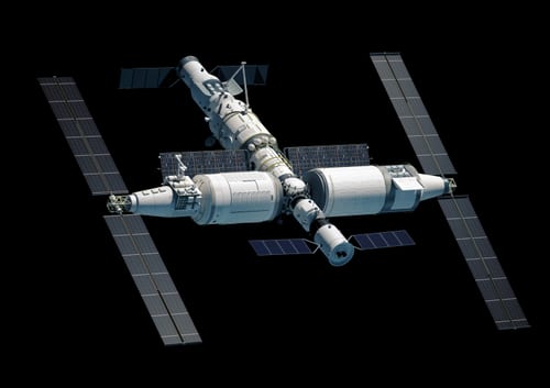 Chinese Space Station Tiangong 2022, complete view.