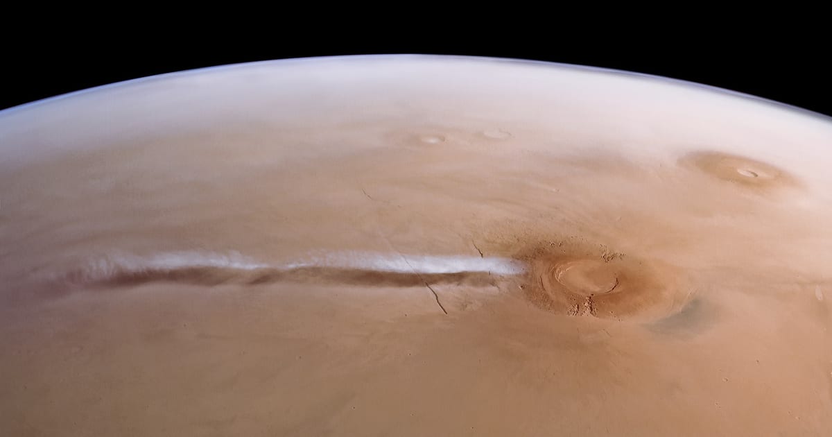 ESA's Mars Express reveals how the most visually striking cloud on the Red Planet forms