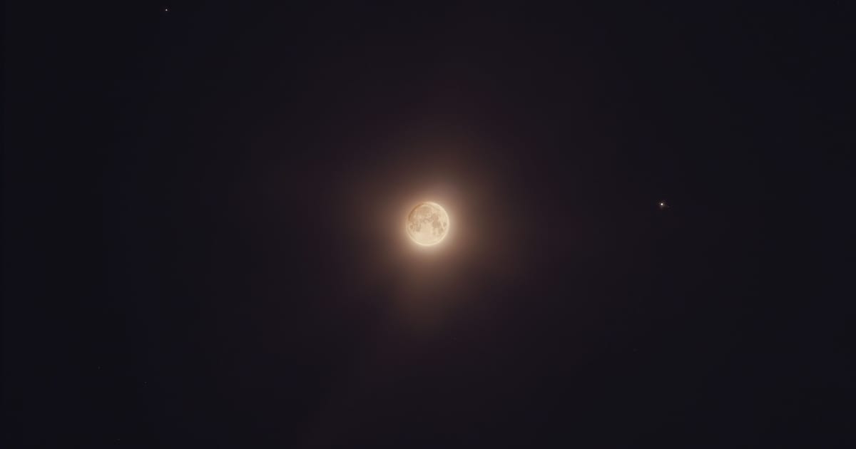 The Moon shining next to a star in the night sky. (Representative Image Source:  Raoni Aldrich Dorim/Pexels)