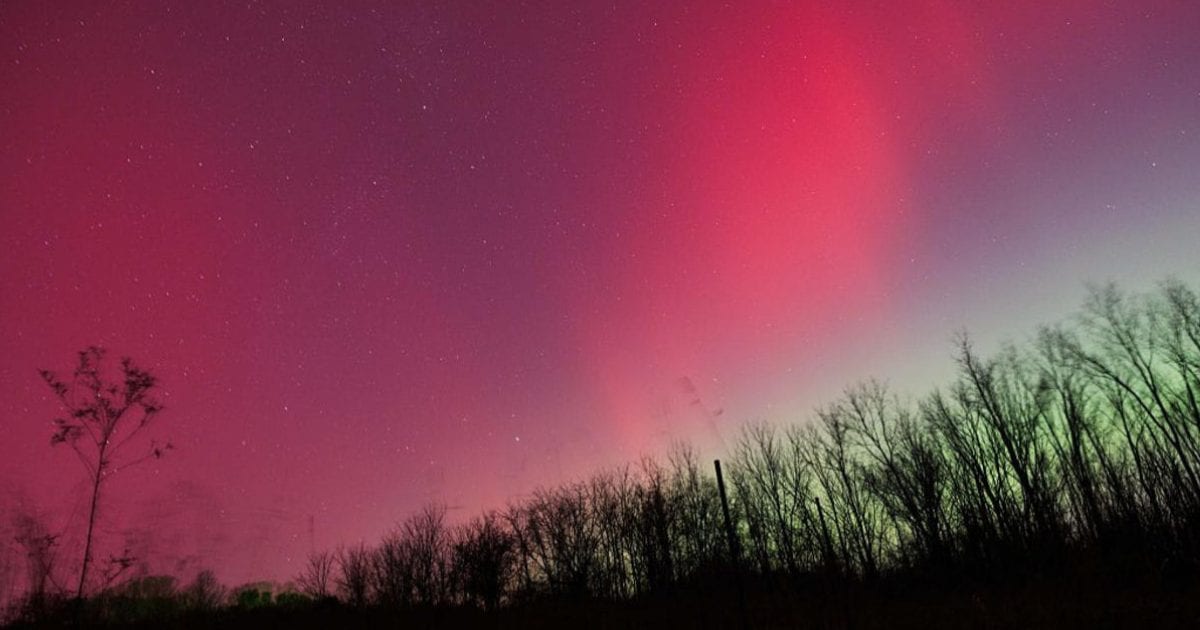 Aurora Borealis glows above rural Monroe County on November 11, 2025. (Cover Image Source: Getty | Jeremy Hogan)