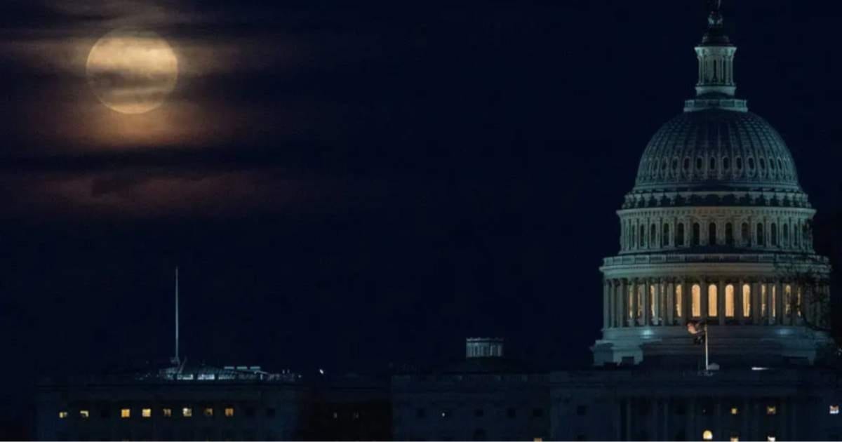 A Supermoon rising near the U.S. Capitol. (Cover Image Source: NASA/Joel Kowsky)