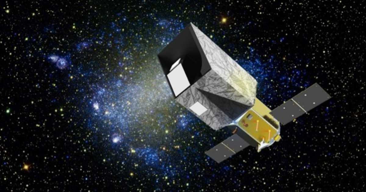 Artist’s concept of NASA’s UVEX (UltraViolet EXplorer) space telescope. (Representative Cover Image Source: SDL | NASA | JPL-Caltech)
