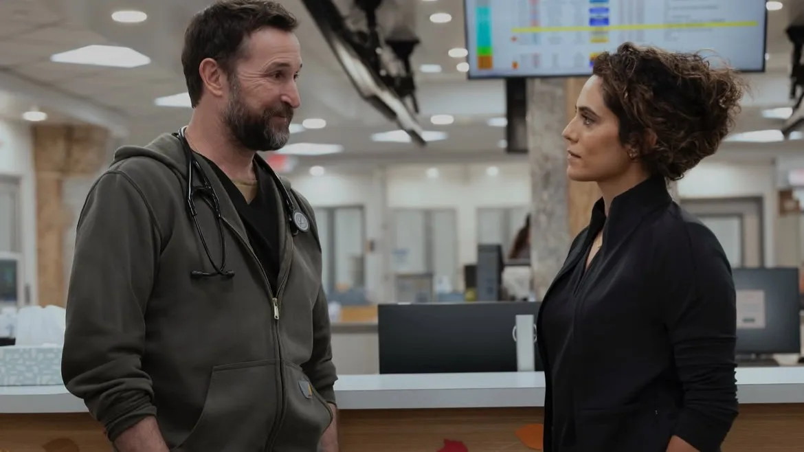 Noah Wyle and Sepideh Moafi