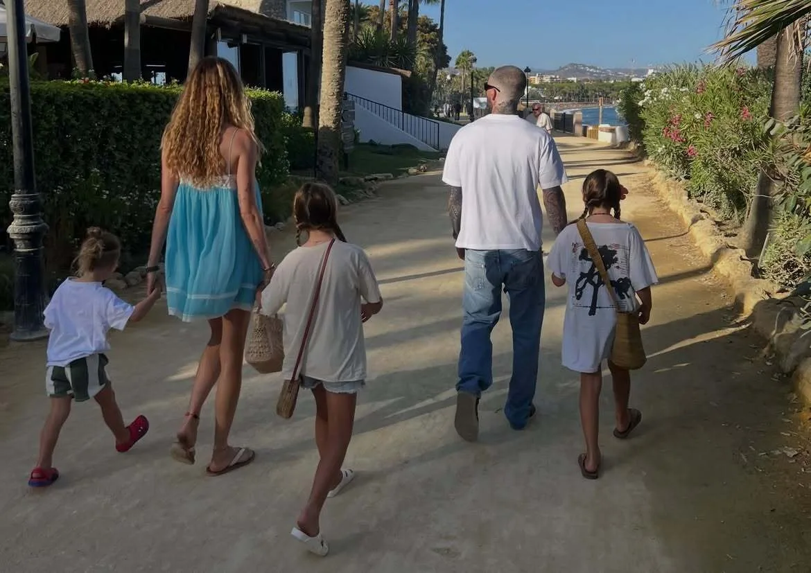 Behati Prinsloo shares rare pic with Adam Levine and their kids