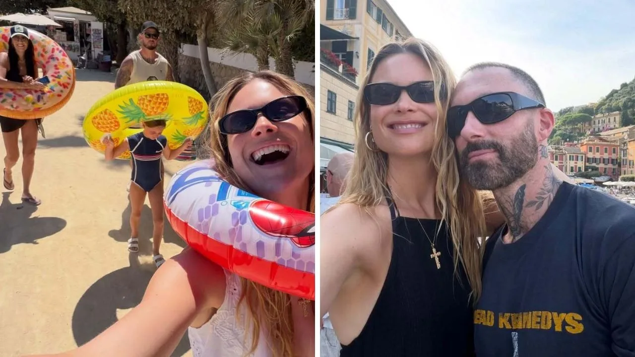 Behati Prinsloo shares rare photos with husband Adam Levine and their children