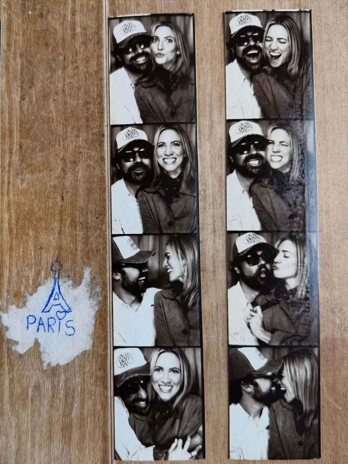 Brittany Snow and Hunter Moreno get goofy in cute Paris photo booth