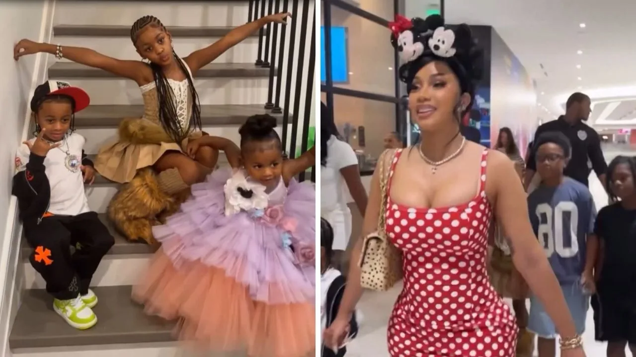 Cardi B shares rare photos of her children from son Wave and daughter Blossom's joint birthday party