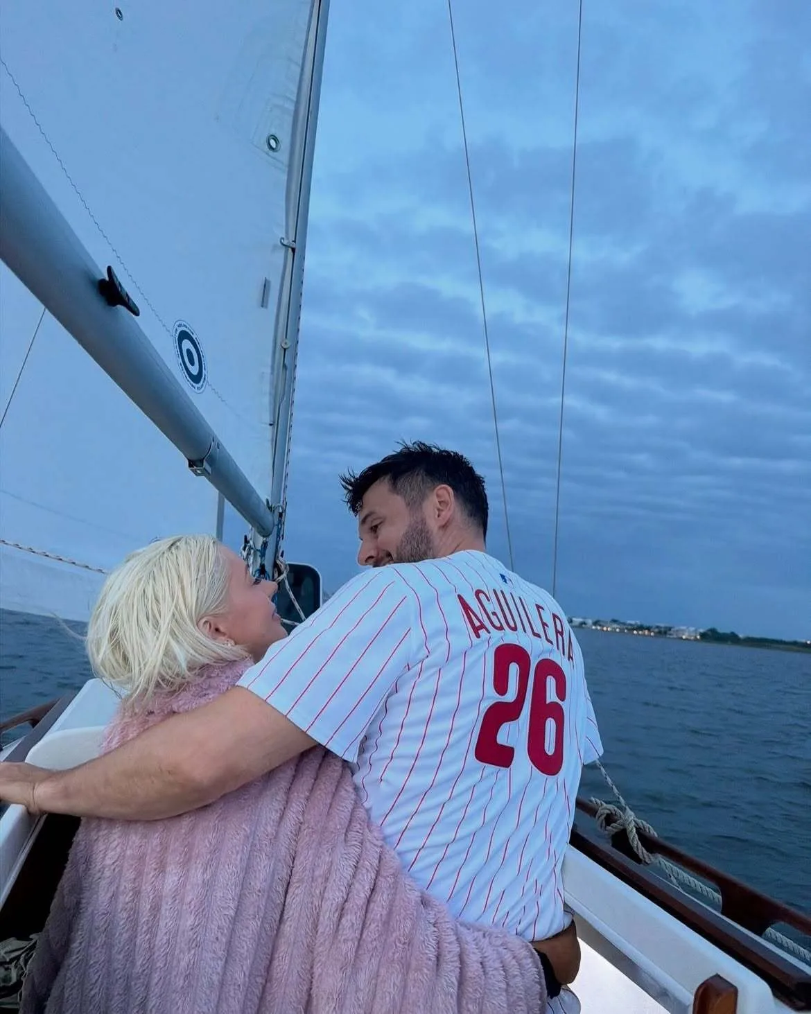 Christina Aguilera and Matt Rutler are couple goals in candid boat snap
