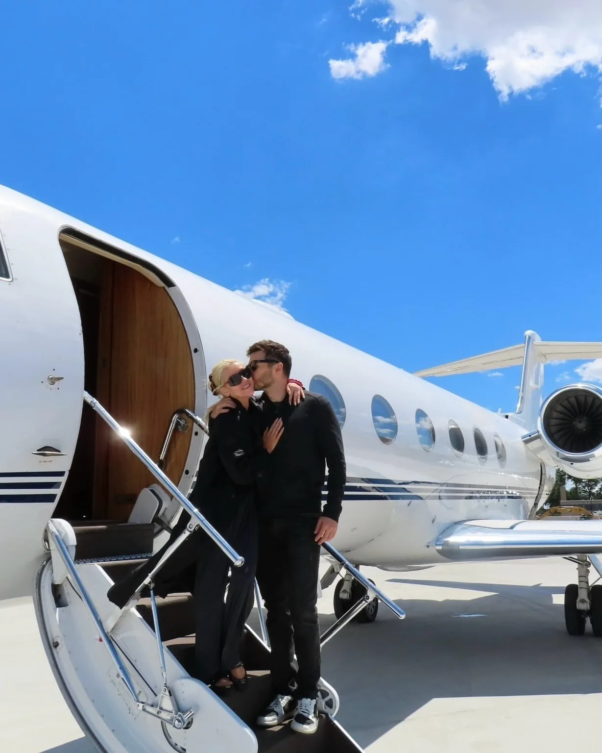 Christina Aguilera and Matt Rutler share cozy moment aboard a jet
