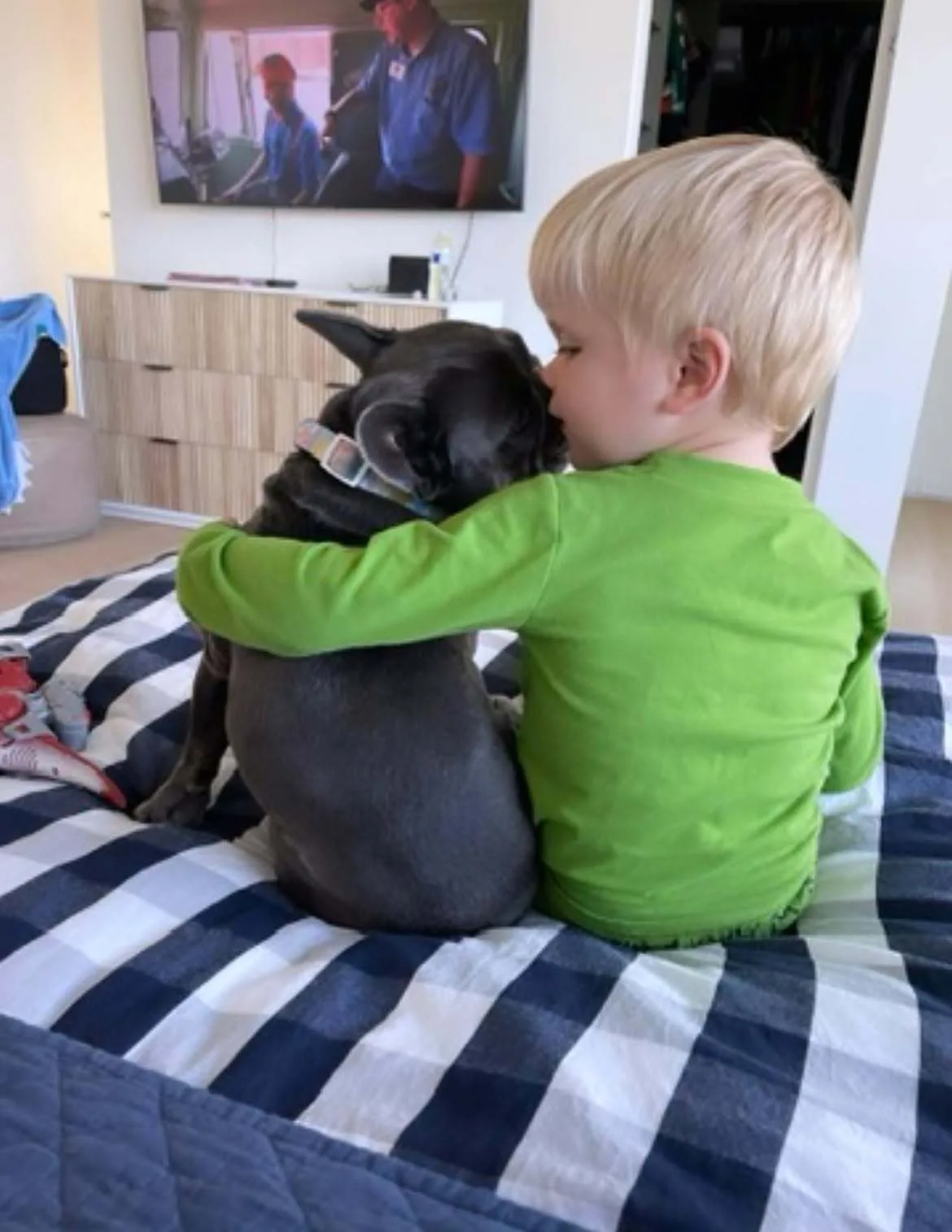 Christina Haack shares photo of baby Hudson kissing his furry friend