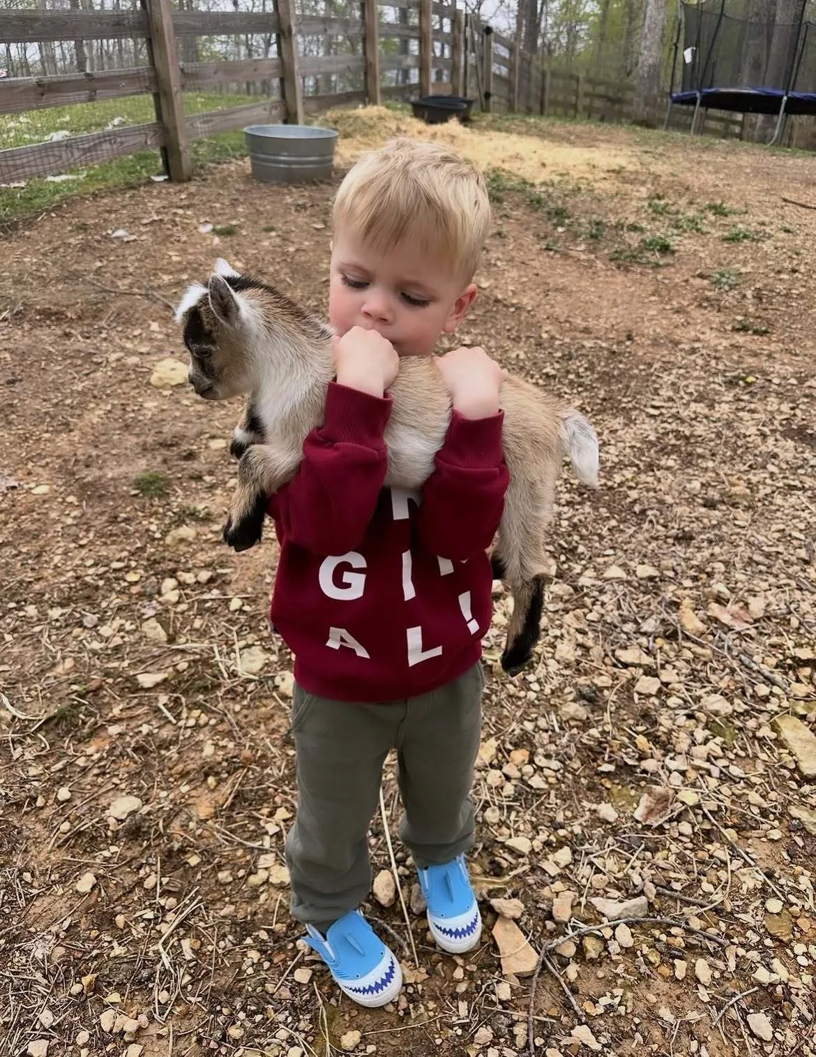 Christina Haack shares adorable snap of Hudson cuddling a baby goat