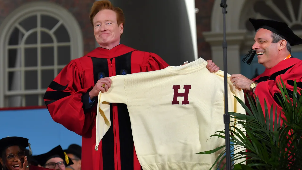 Conan O'Brien honored at Harvard University 375th commencement ceremony