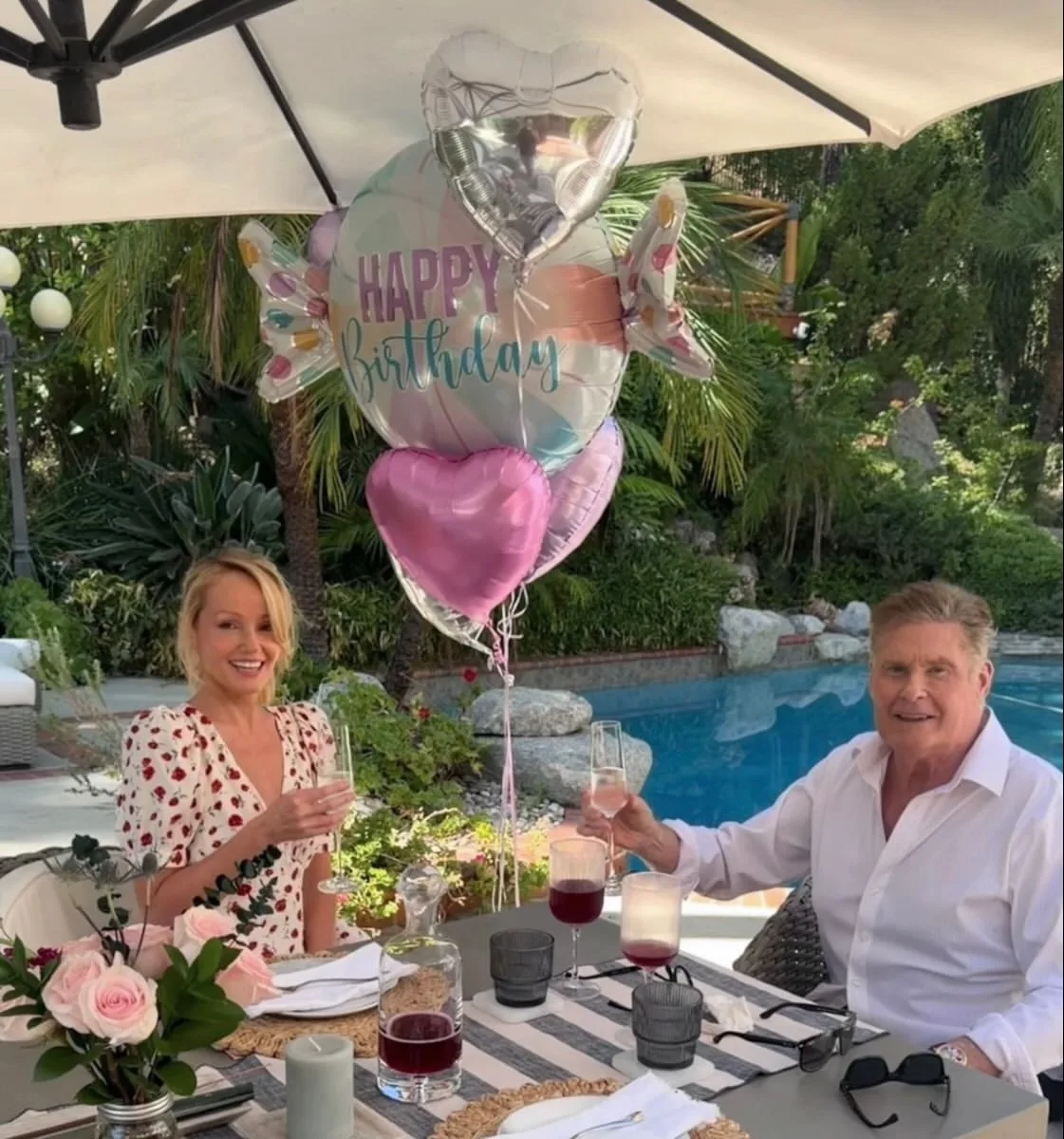 David Hasselhoff and Hayley Roberts celebrate love and lasting romance.