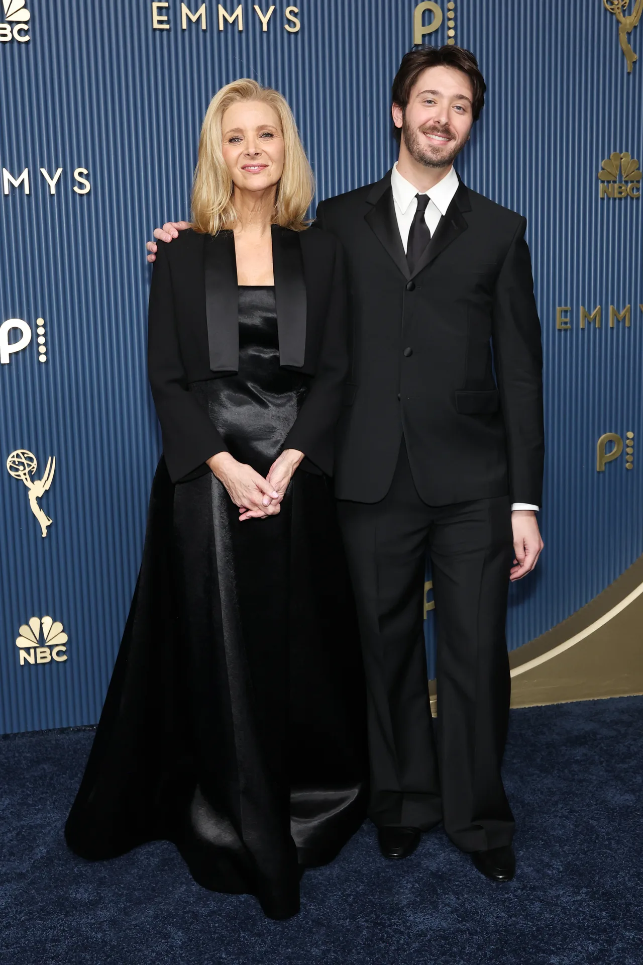 Lisa Kudrow and son Julian Stern twin in black during rare red carpet appearance