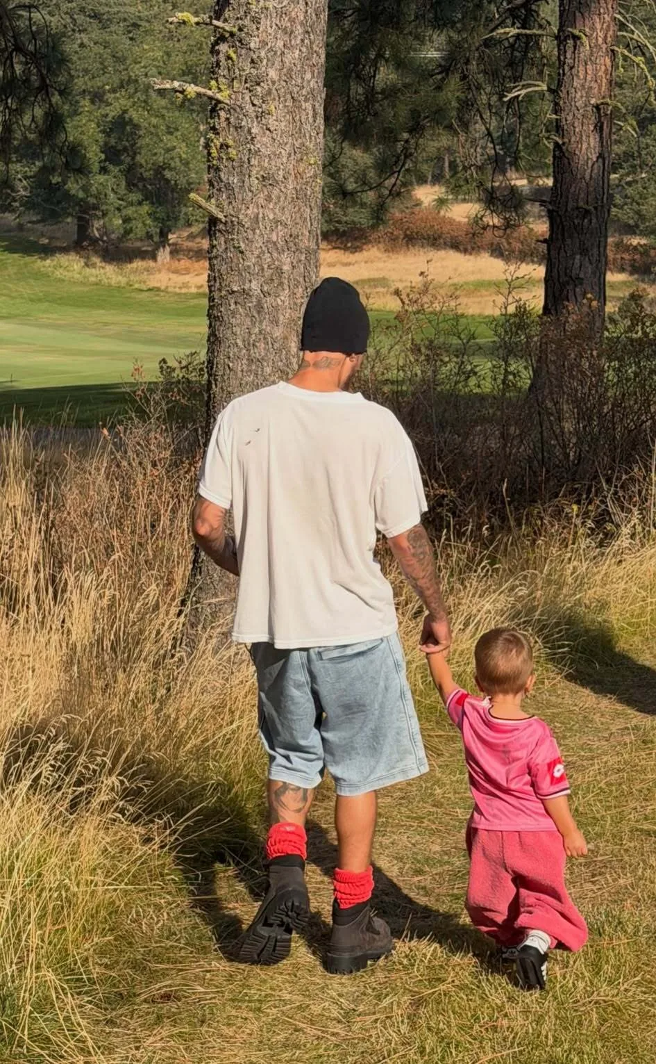 Justin Bieber shares a tender father-son moment with Jack Blues