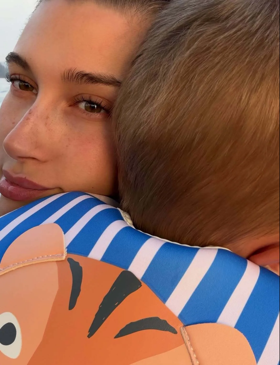 Hailey Bieber embraces son Jack in heartwarming photo