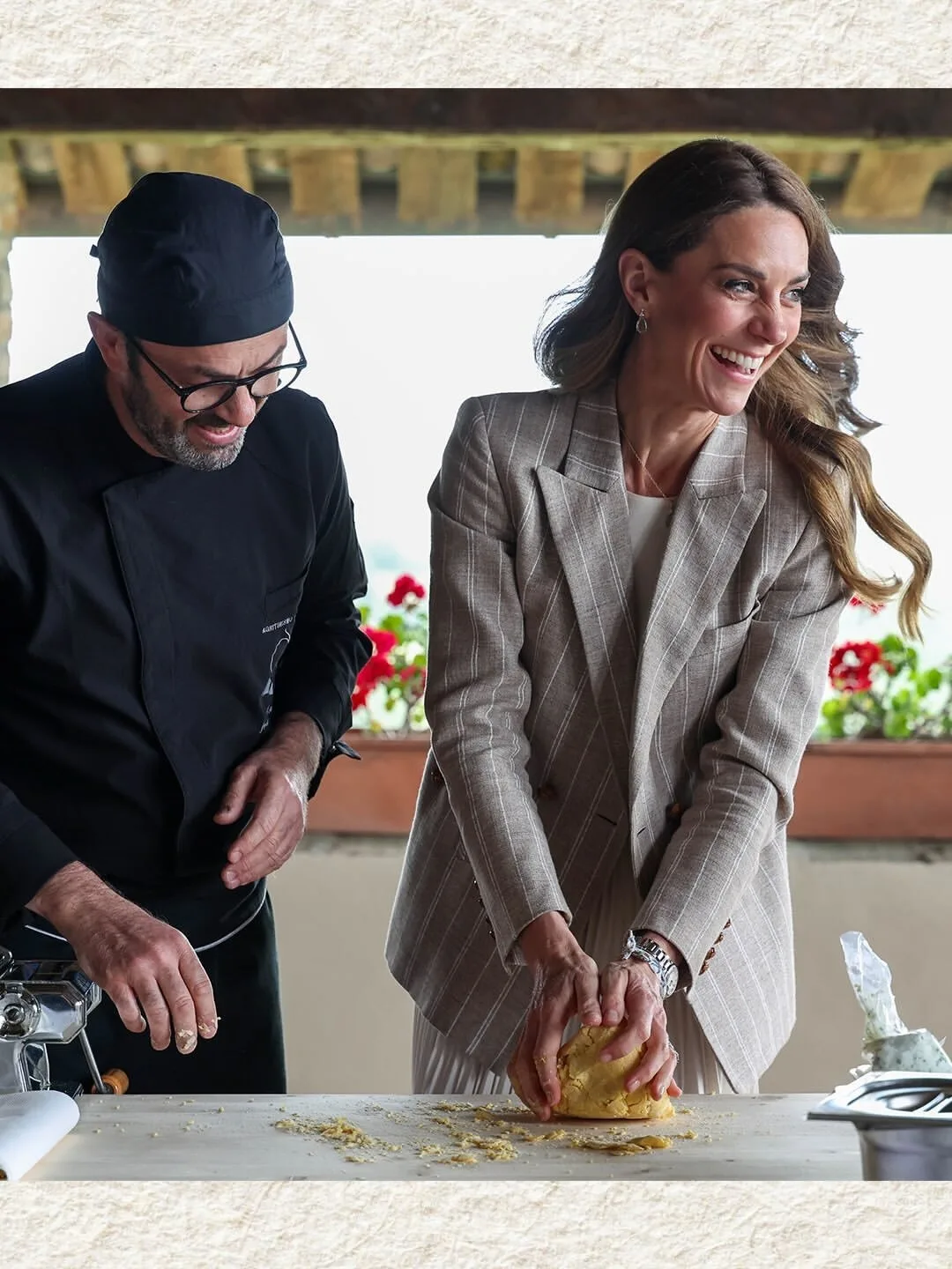 Kate Middleton tries her hand at making traditional tortelli pasta