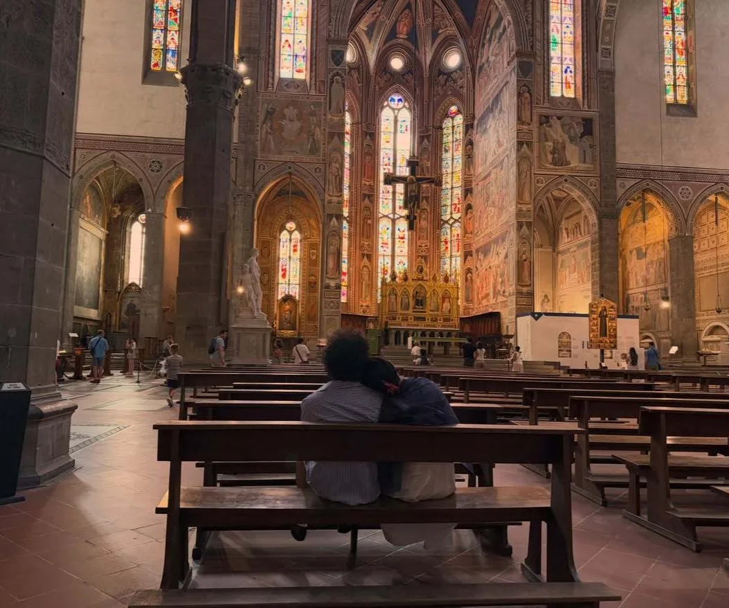 Selena Gomez and Benny Blanco enjoy cozy moment in a historic Italian church