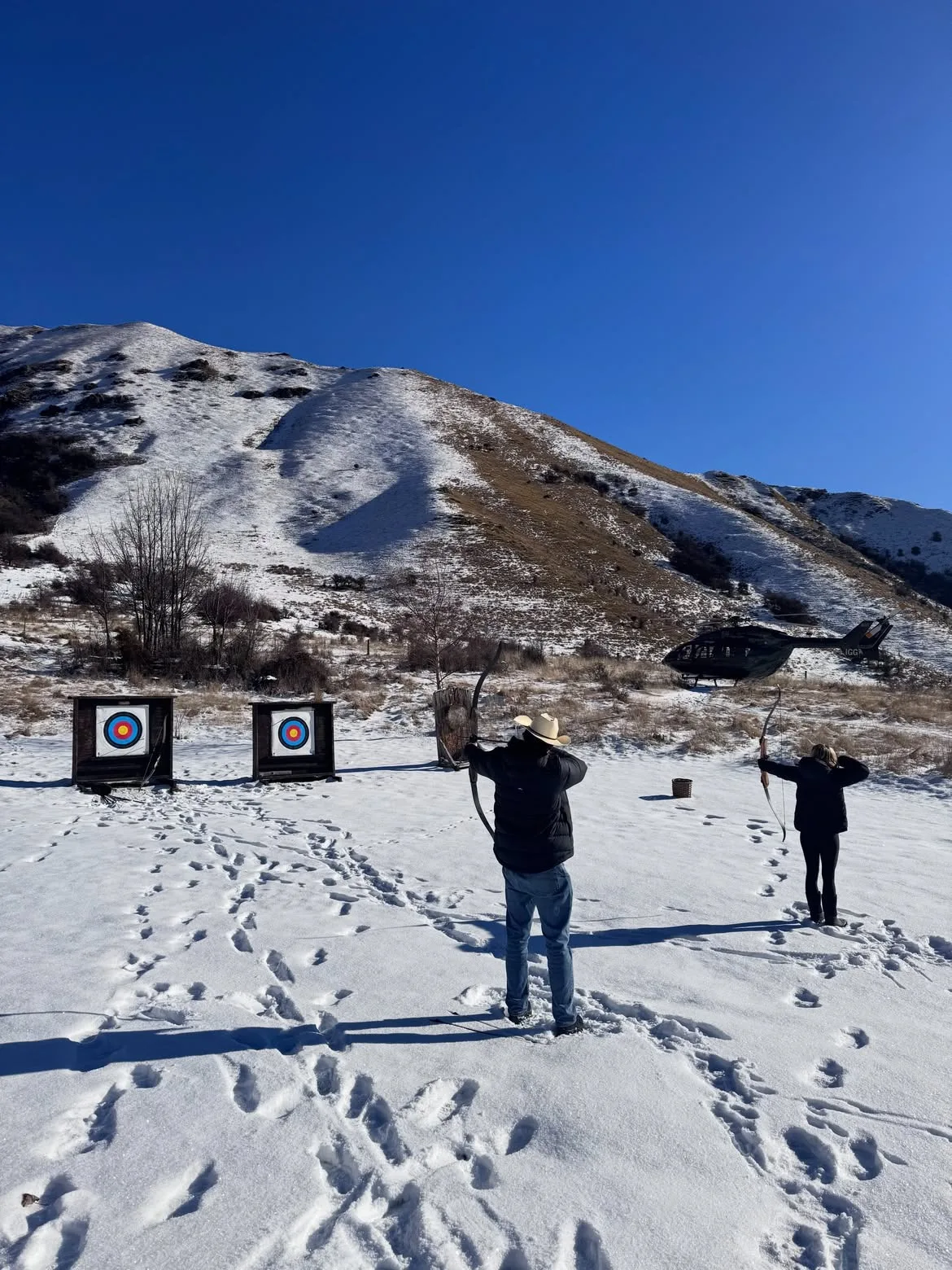 Sydney Sweeney and Scooter Braun appear to test their archery skills together