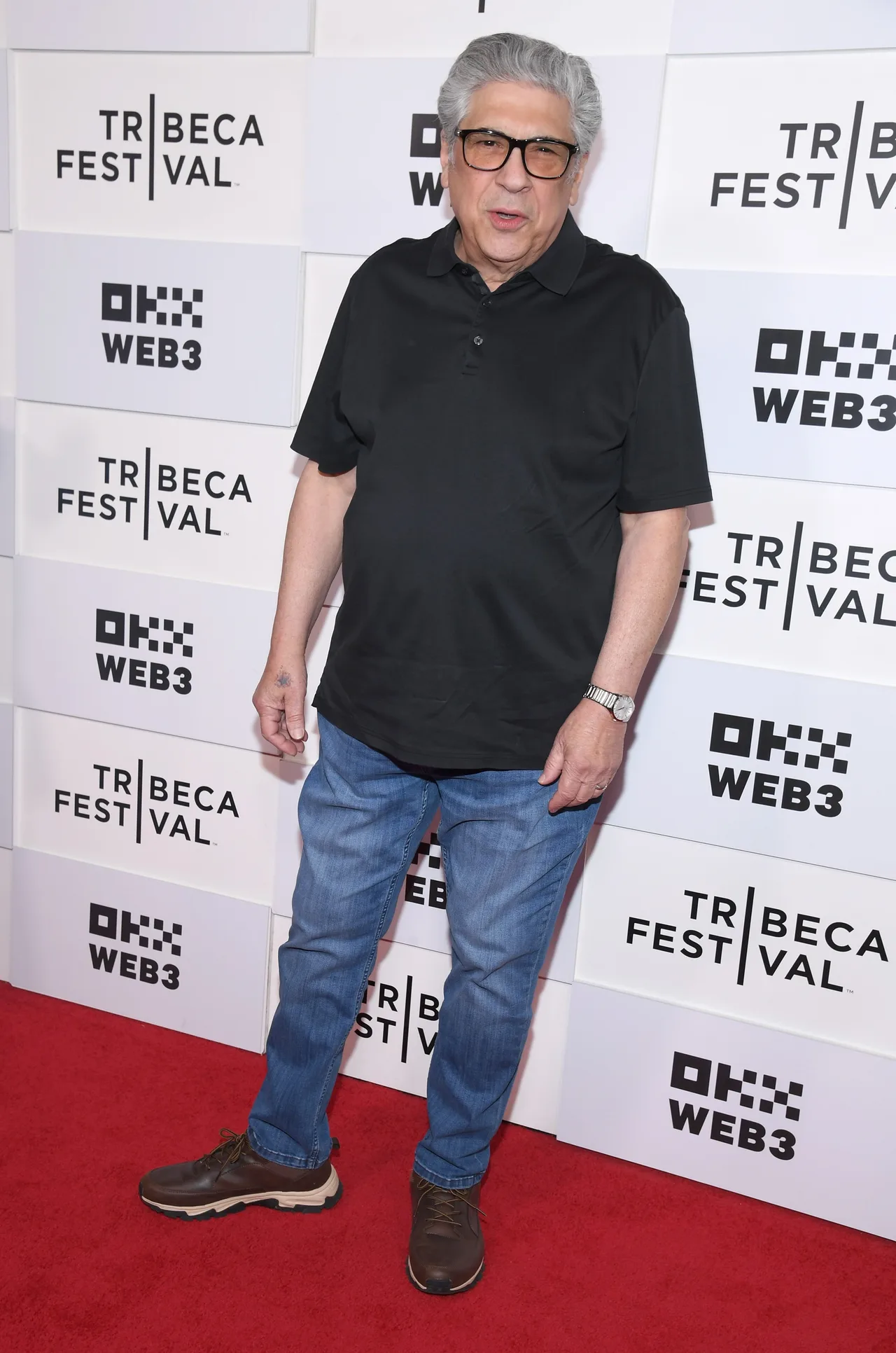 Vincent Pastore kept it casual for this final red carpet appearance