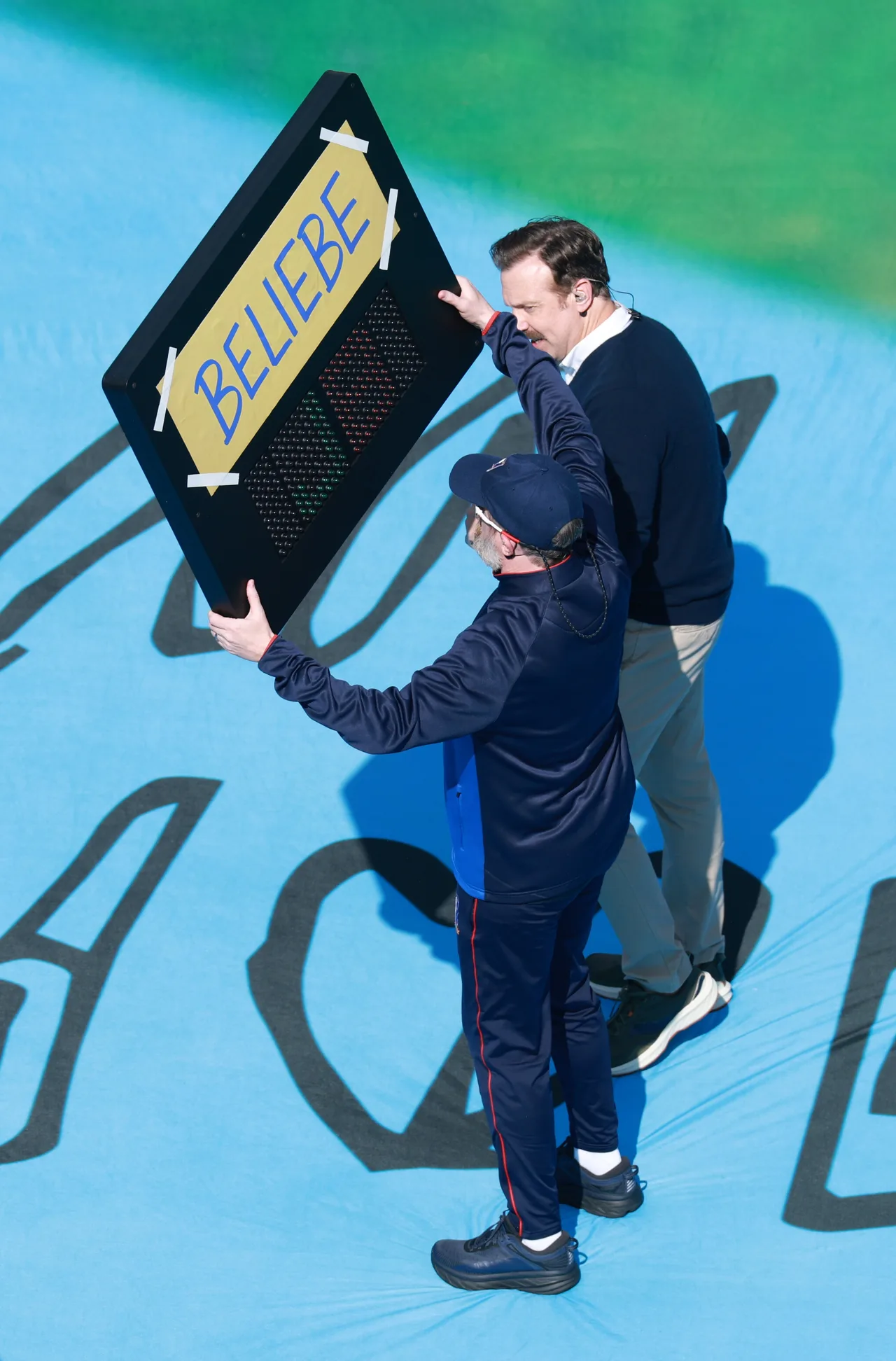 Jason Sudeikis was accompanied by Brendan Hunt